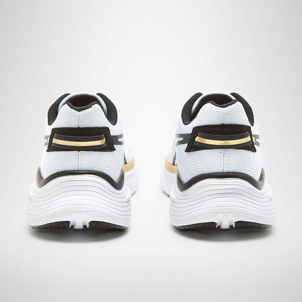 Men's Equipe Atomo Running Shoe - White/Gold/Black - Regular (D)