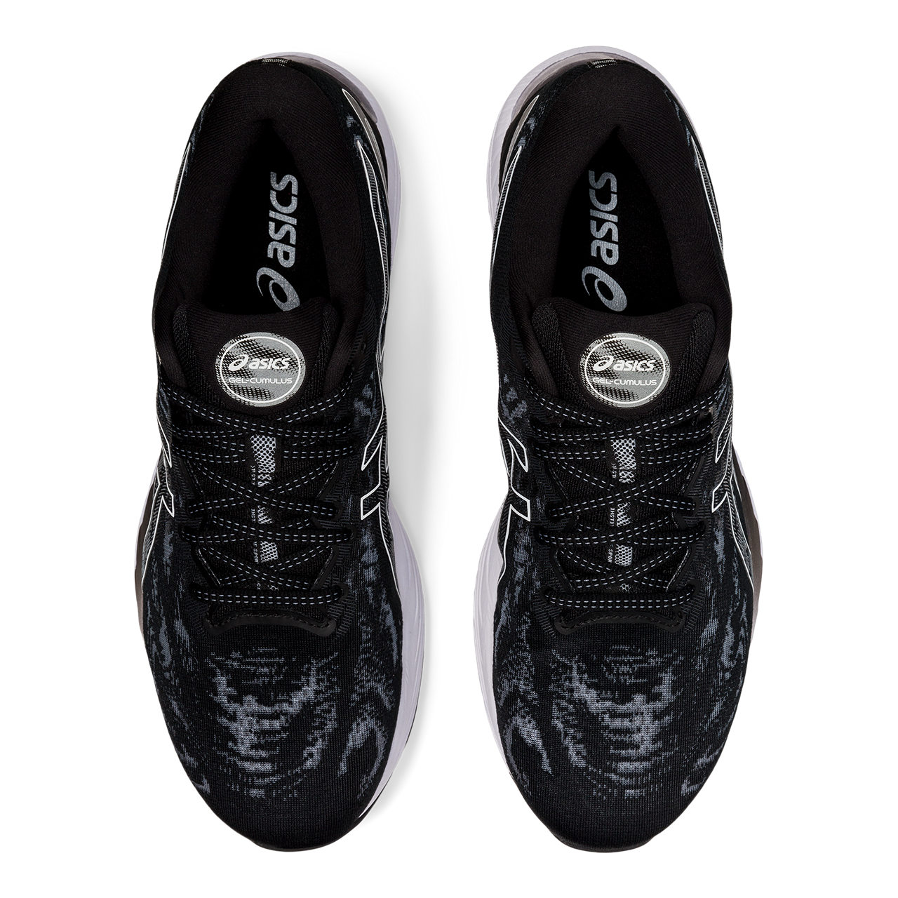 Women's Gel Cumulus 23 Running Shoe- Black/White — Wide (D)
