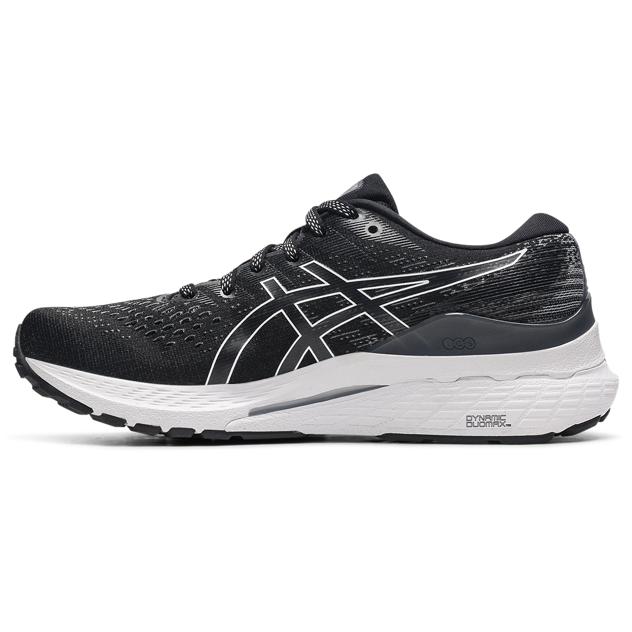 Women s Gel Kayano 28 Running Shoe Black White Narrow 2A