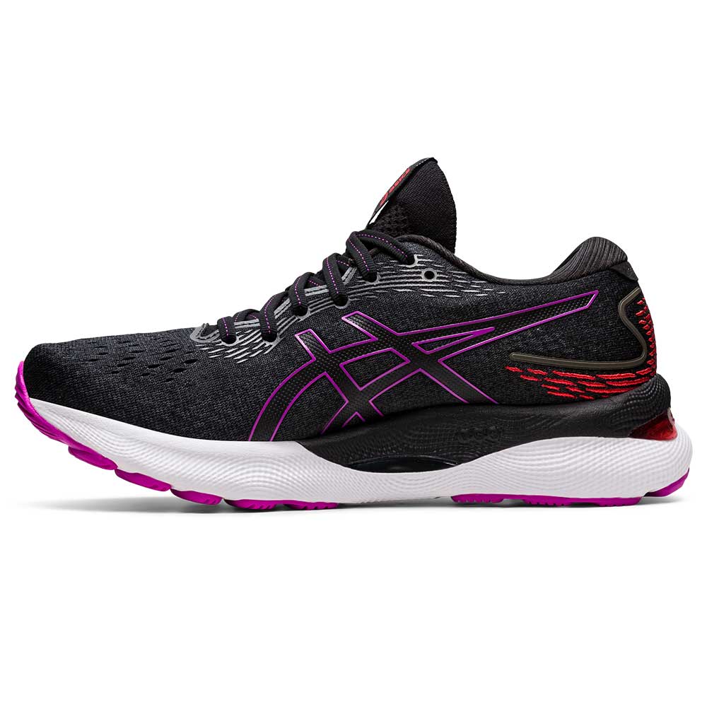 Women's Gel Nimbus 24 Running Shoe- Black/Orchid— Regular (B)
