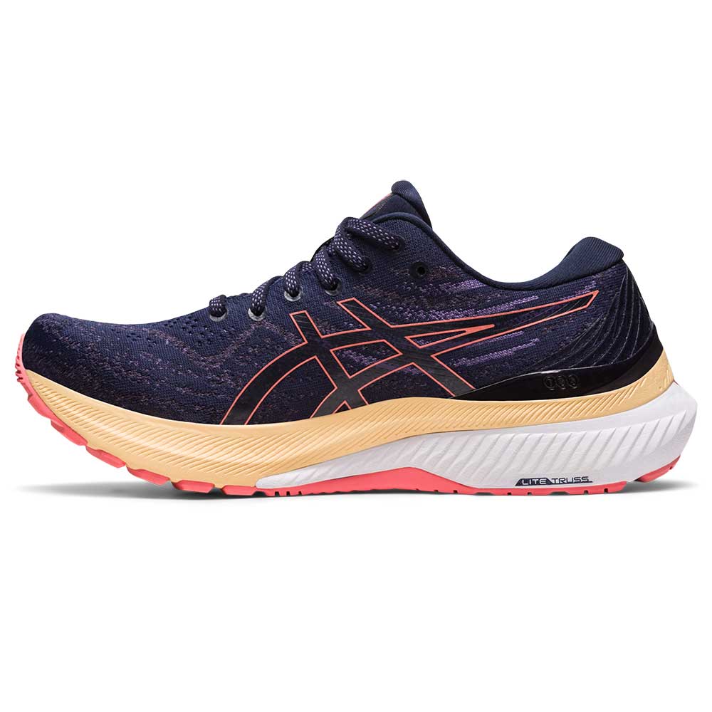 Women's Gel-Kayano 29 Running Shoe - Midnight/Papaya - Wide (D)