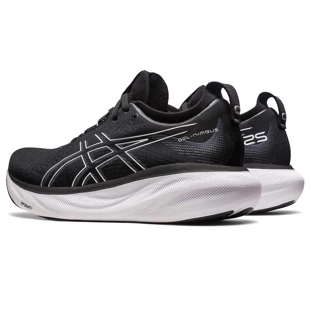 Women's Gel-Nimbus 25 Running Shoe - Black/Pure Silver- Wide (D)