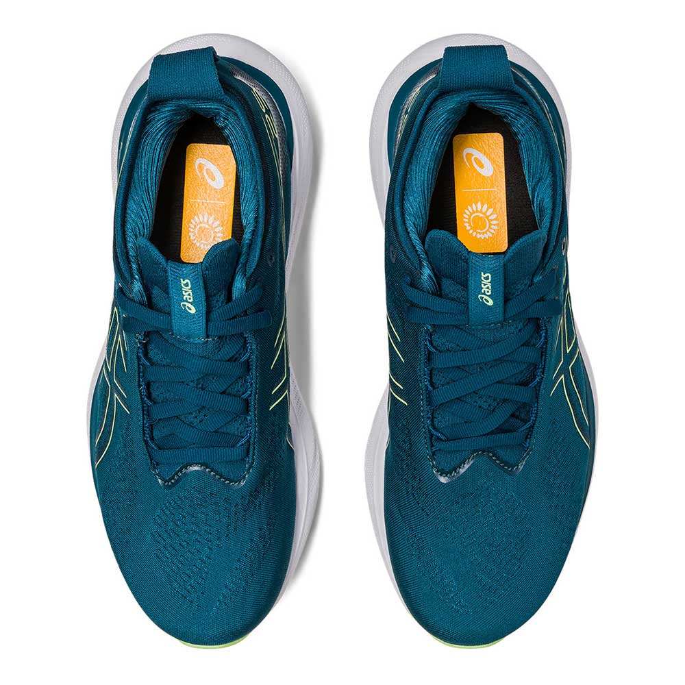 Women's Gel-Nimbus 25 Running Shoe - Ink Teal/Lime Green- Regular (B)