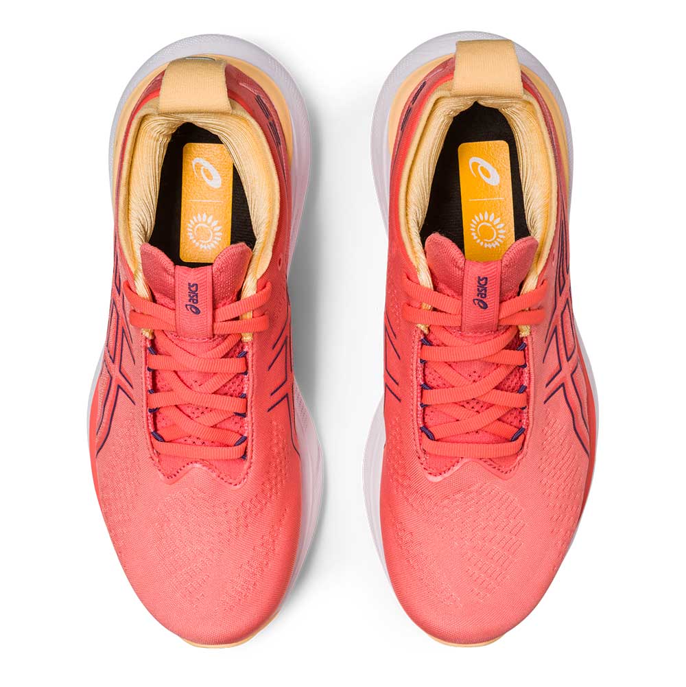 Women's Gel-Nimbus 25 Running Shoe - Papaya/Dusty Purple- Regular (B)