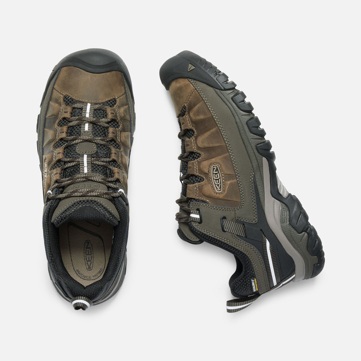Men's Targhee III Leather Waterproof Hiking Shoe - Bungee Cord/Black - Regular (D)