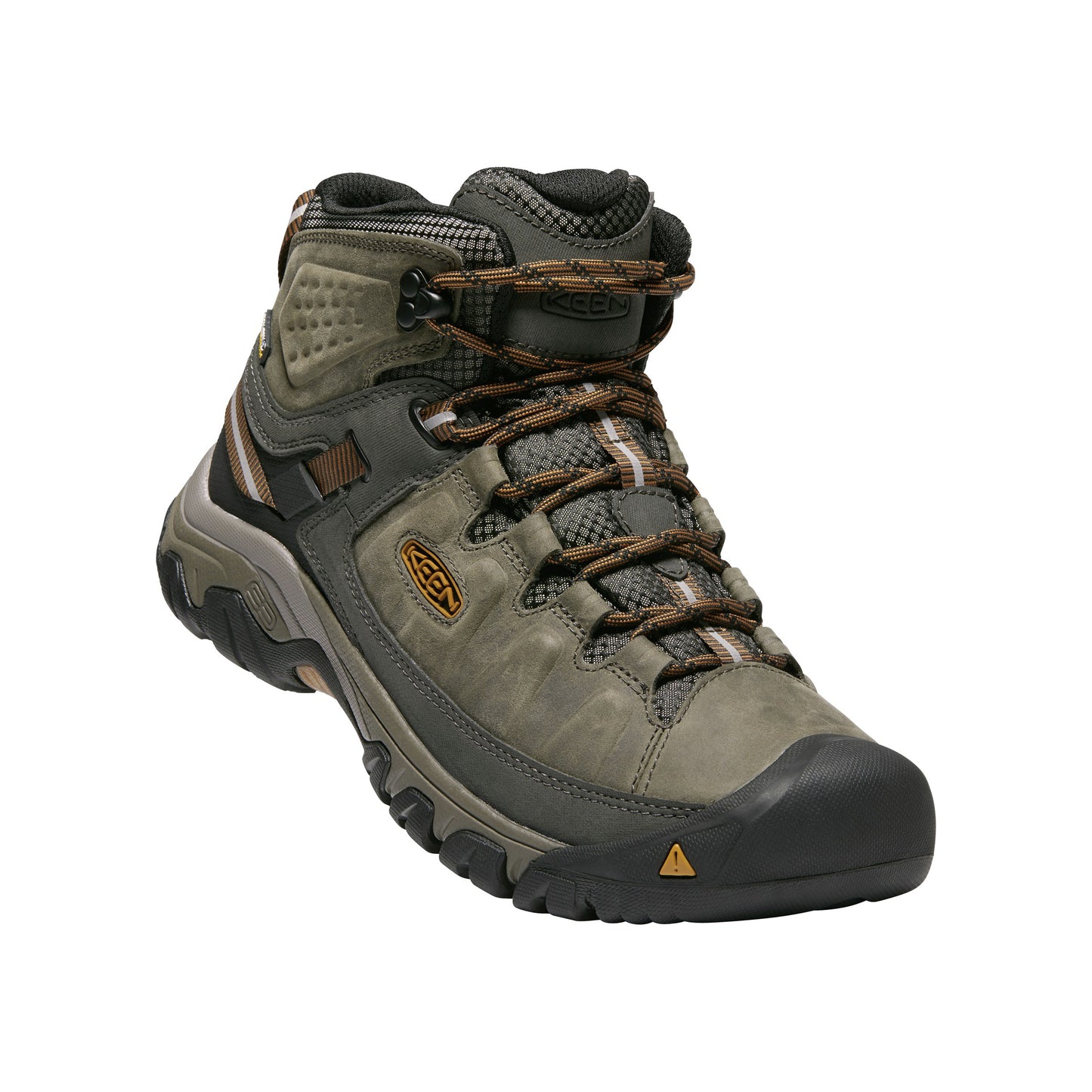 Men's Targhee III Leather Mid Waterproof Hiking Boots - Black Olive/Golden Brown - Regular (D)