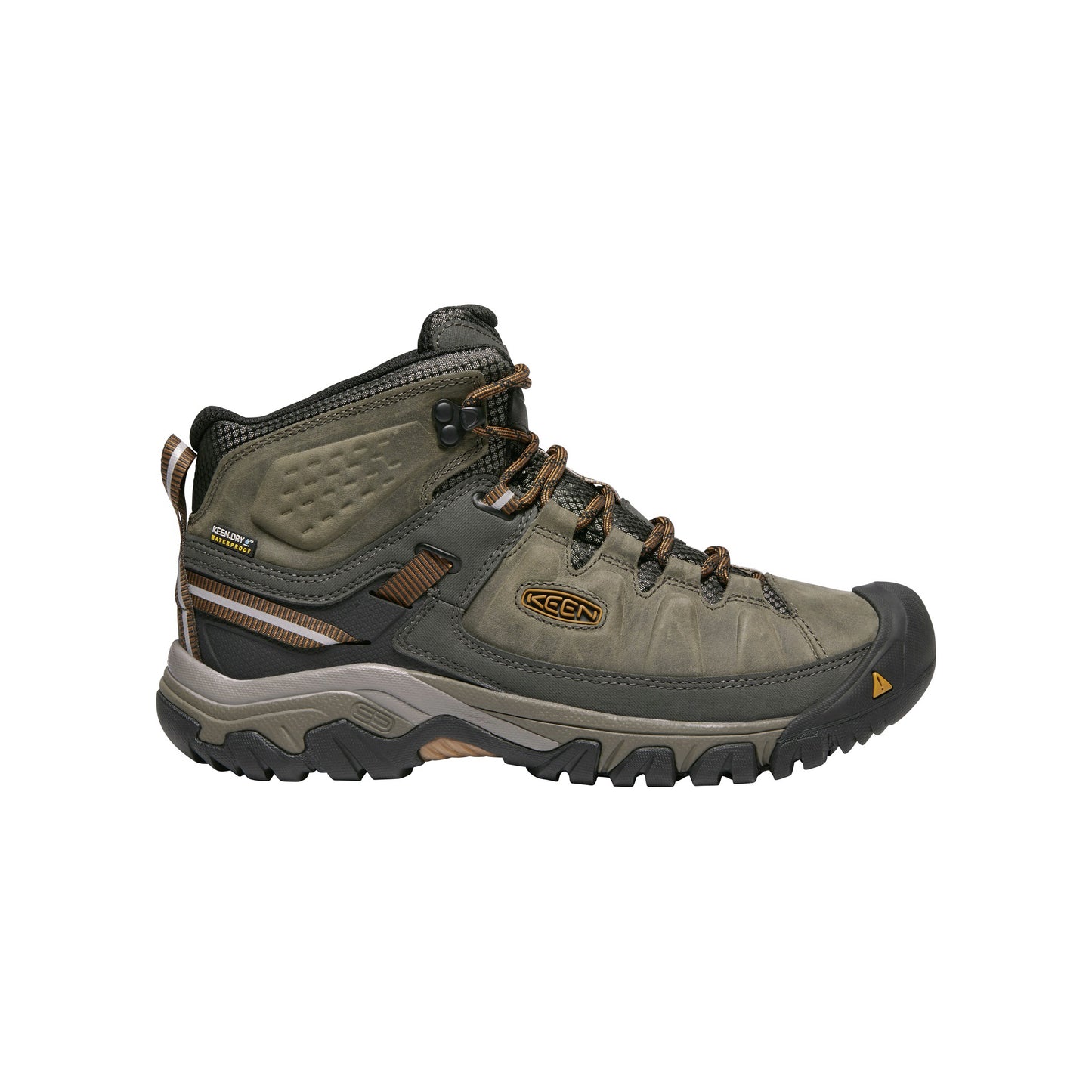 Men's Targhee III Leather Mid Waterproof Hiking Boots - Black Olive/Golden Brown - Regular (D)