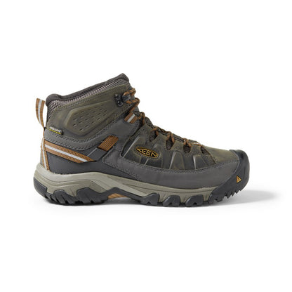Men's Targhee III Leather Mid Waterproof Hiking Boot - Black Olive/Golden Brown - Wide (2E)