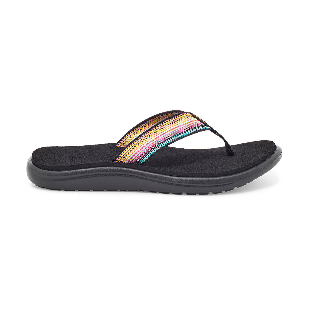 Women's Voya Flip Sandal - Antiguous Black Multi- Regular (B)