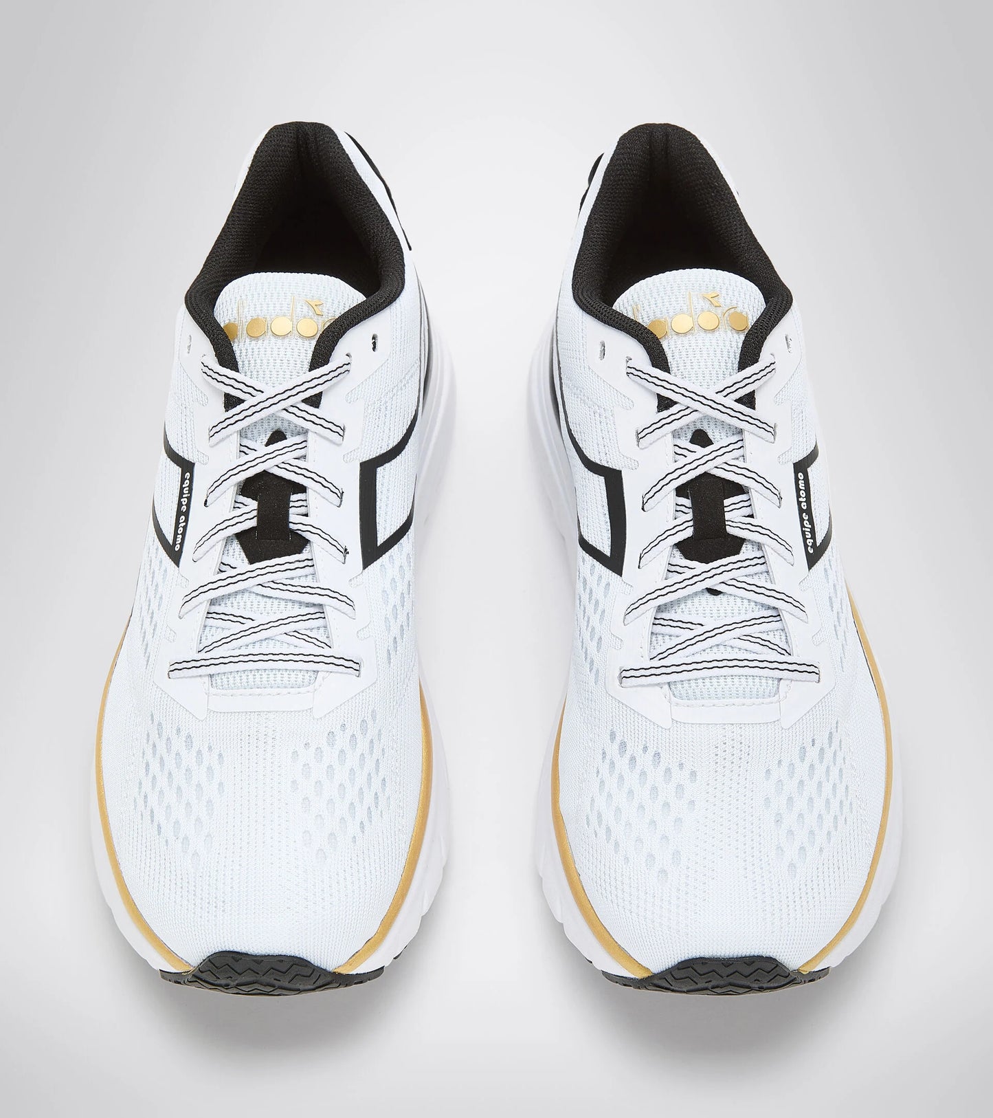 Men's Equipe Atomo Running Shoe - White/Gold/Black - Regular (D)