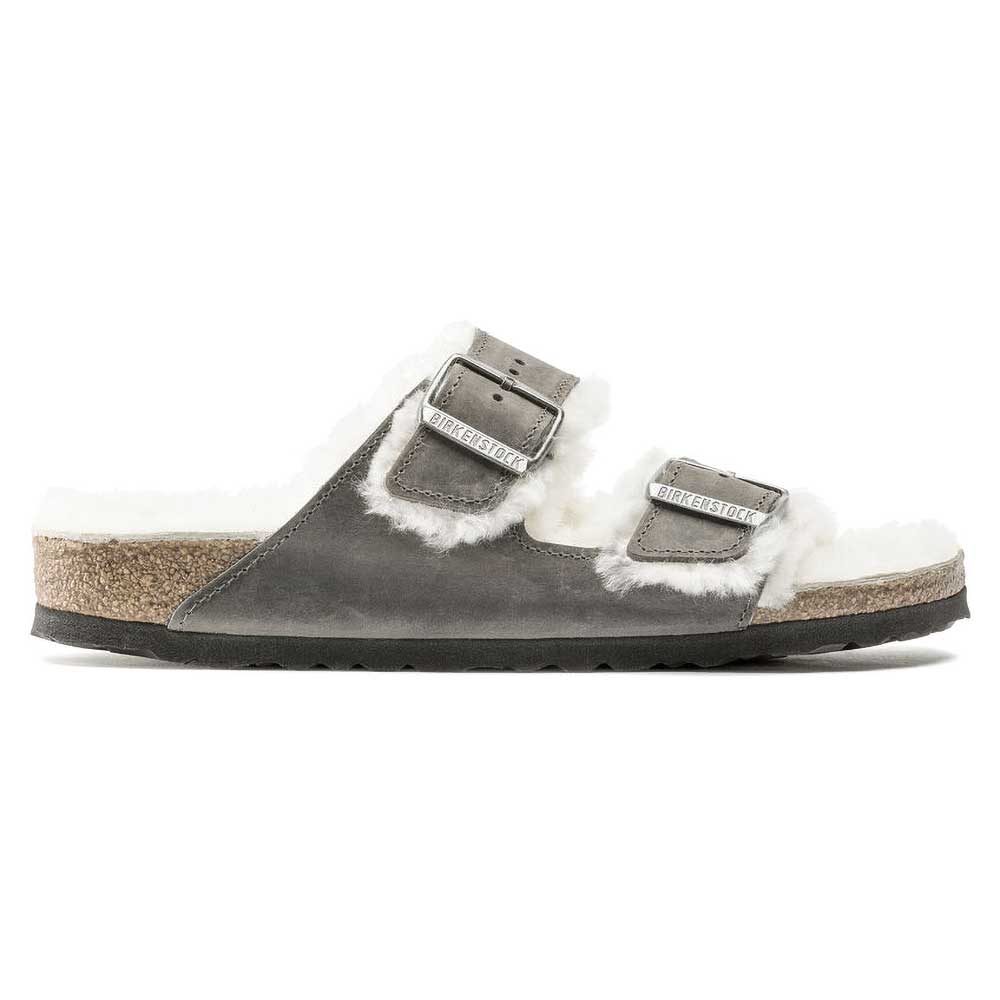 Arizona Shearling Sandals - Iron Natural- Medium/Narrow