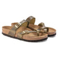 Women's Mayari Oiled Leather Sandal- Green Olive- Regular/Wide