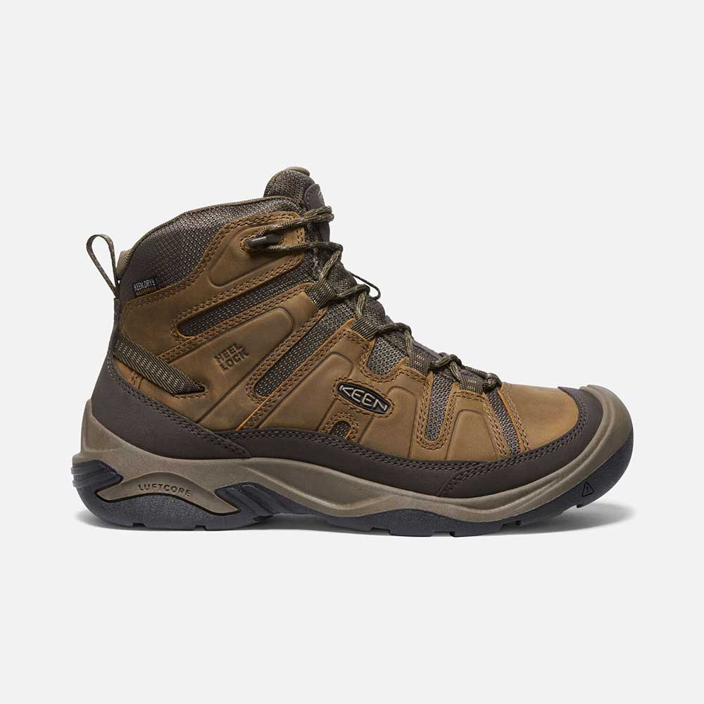 Men's Circadia Mid WP Hiking Boot- Bison/Brindle- Wide (2E)