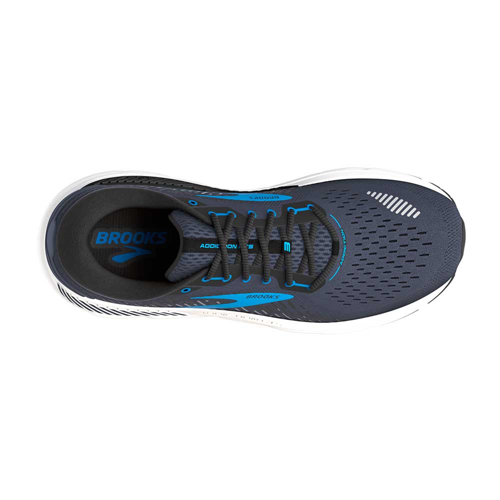 Men's Addiction GTS 15 Running Shoe- India Ink/Black/Blue- Narrow (B)
