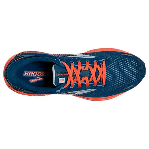 Men's Adrenaline GTS 22 Running Shoe - Blue/Light Blue/Orange - Regula ...