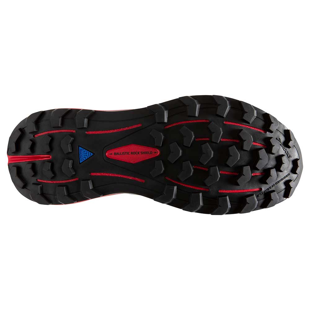 Men's Cascadia 16 Trail Running Shoe - Black/Grey/Red - Regular (D)