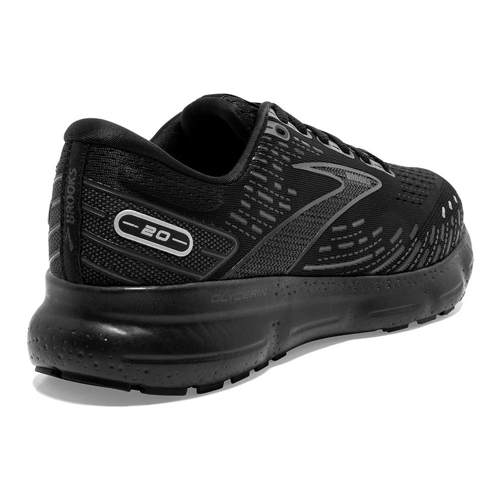 Men's Glycerin 20 Running Shoe - Black/Black/Ebony - Wide (2E)