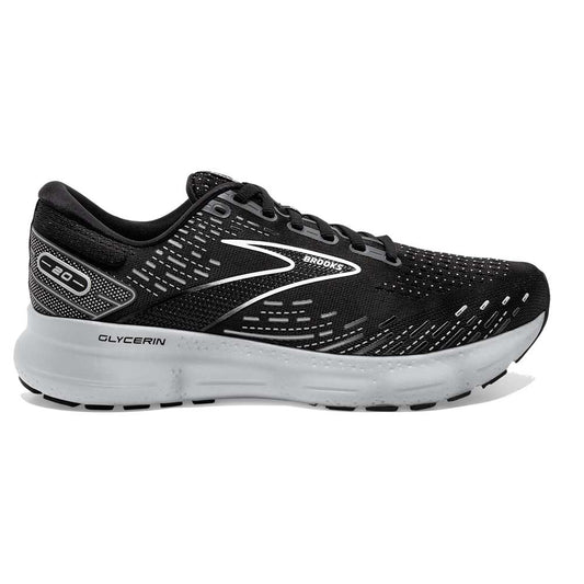 Men's Glycerin 20 Running Shoe - Black/White/Alloy - Regular (D)