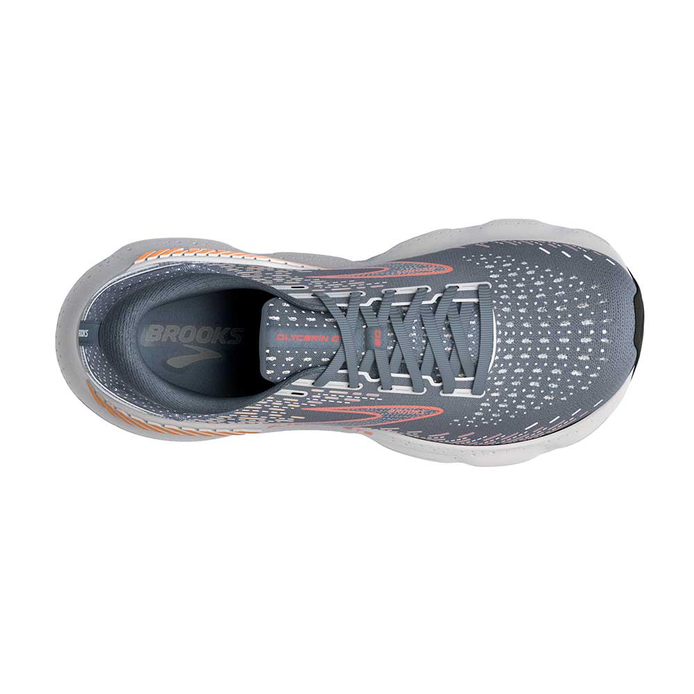 Men's Glycerin GTS 20 Running Shoe - Grey/Chili Oil/Orange - Regular (D)