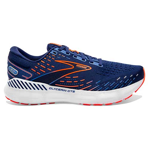 Men's Glycerin GTS 20 Running Shoe - Blue Depths/Palace Blue/Orange - Wide (2E)