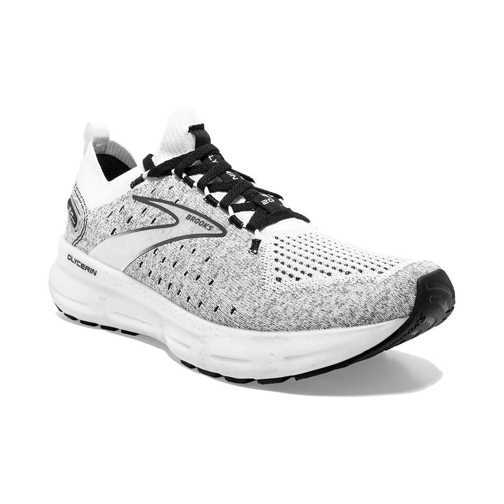 Men's Glycerin StealthFit 20 Running Shoe - White/Grey/Black - Regular (D)