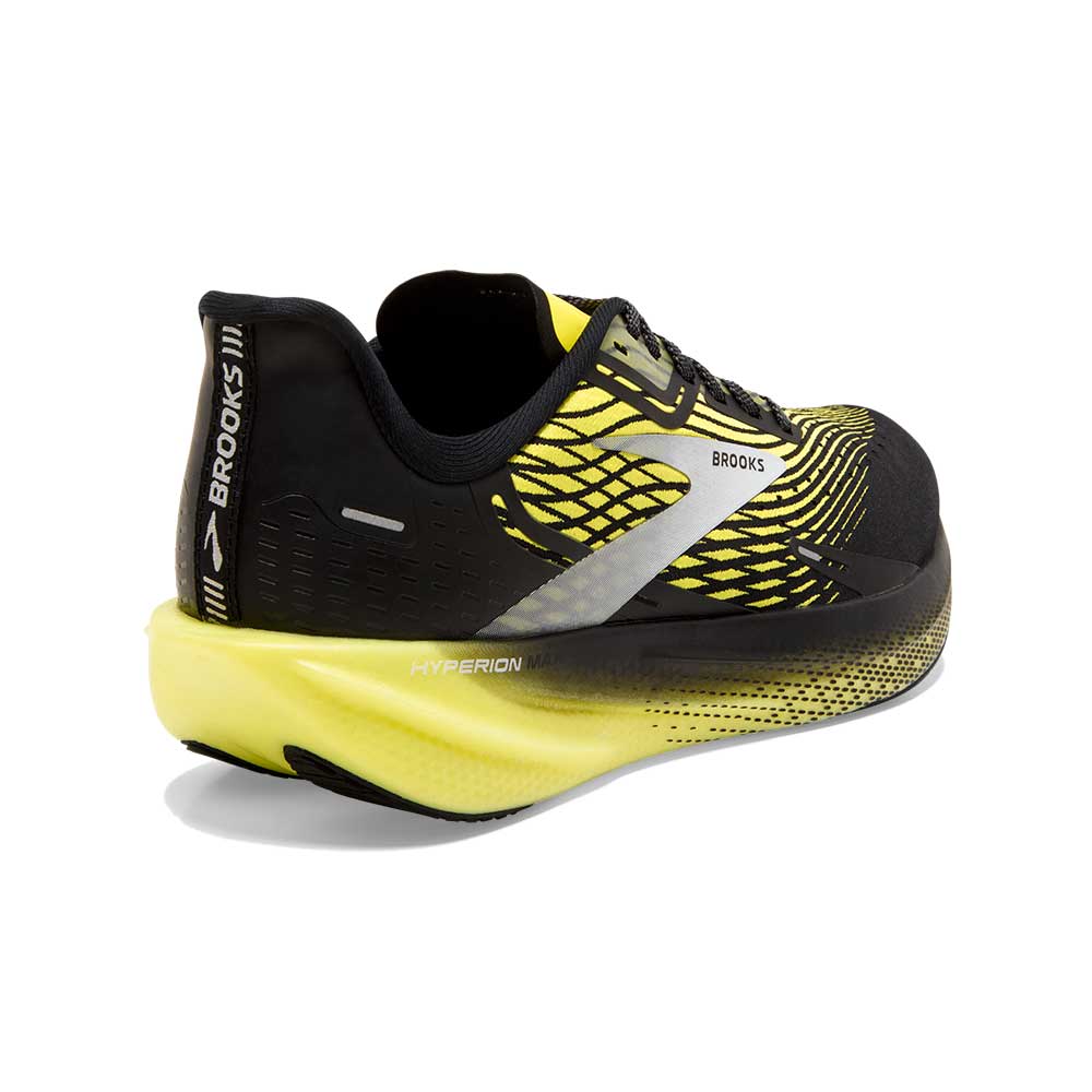 Men's Hyperion Max Running Shoe- Black/Blazing Yellow/White- Regular (D)