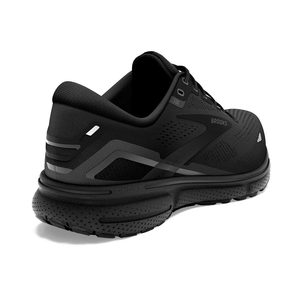 Men's Ghost 15 Running Shoe - Black/Black/Ebony- Regular (D)