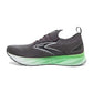 Men's Levitate StealthFit 6 Running Shoe- Blackened Pearl/Green/White- Regular (D)