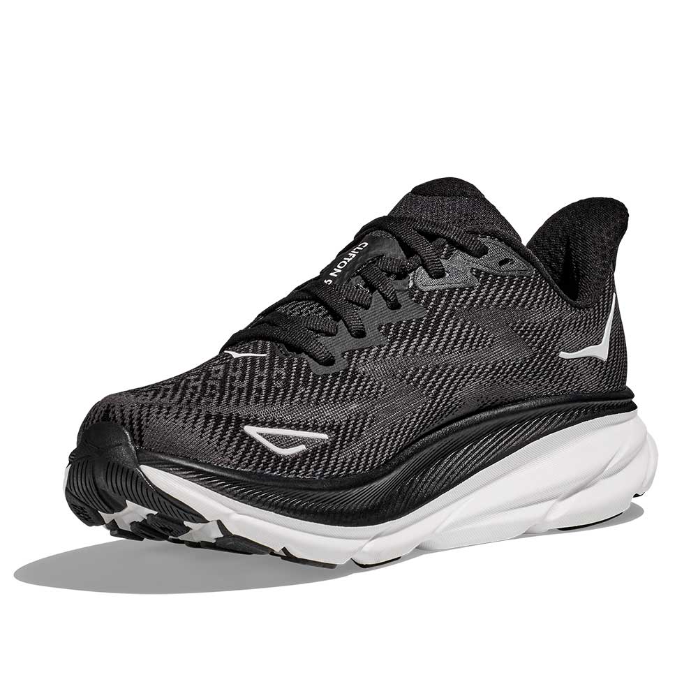 Men's Clifton 9 Running Shoe - Black/White