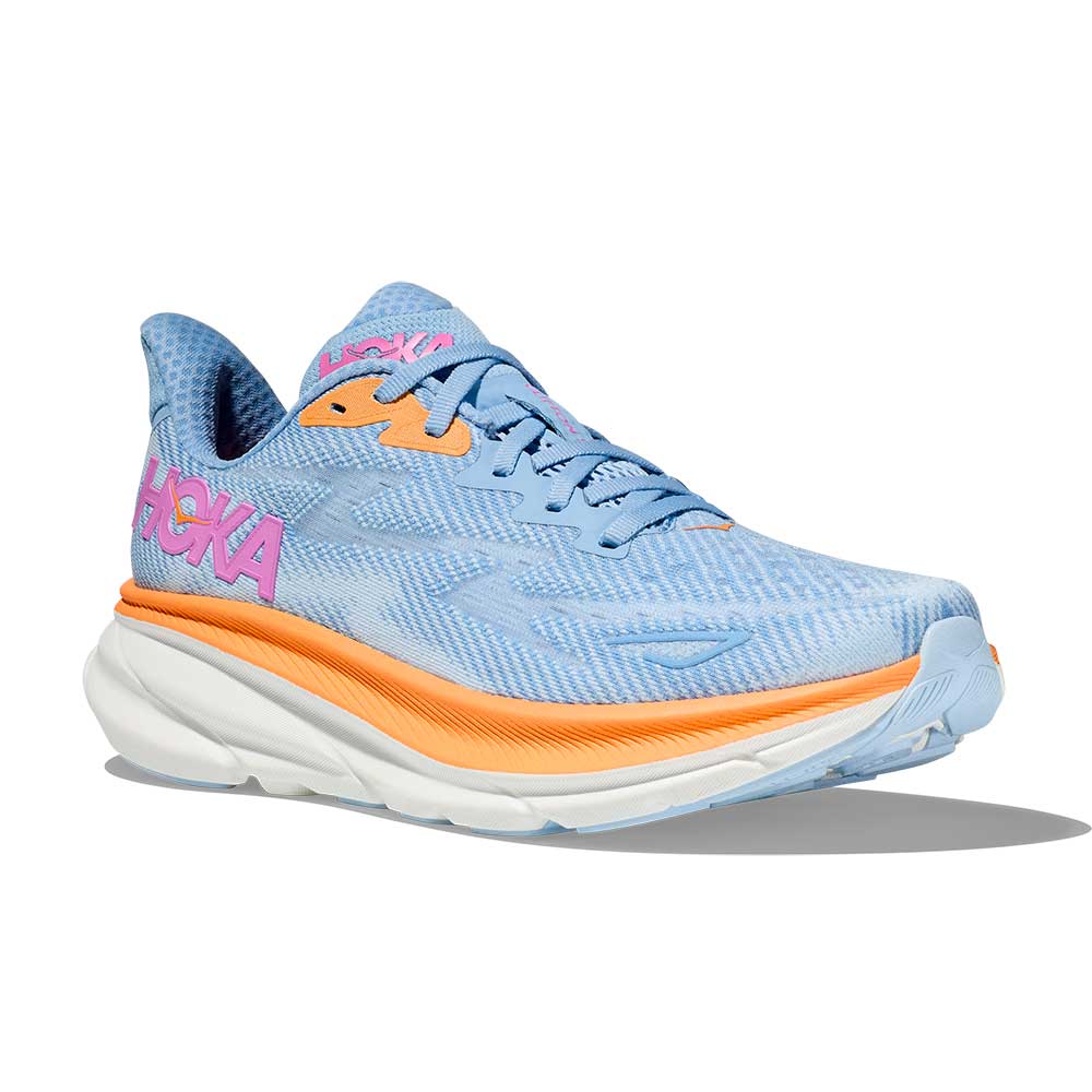 Women's Clifton 9 Running Shoe - Airy Blue/Ice Water - Wide (D ...