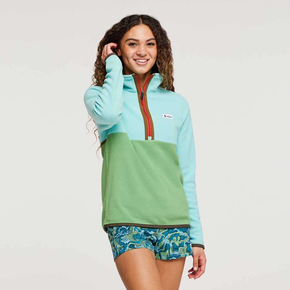 Women's Amado Fleece Pullover - Sea Glass & Kelp