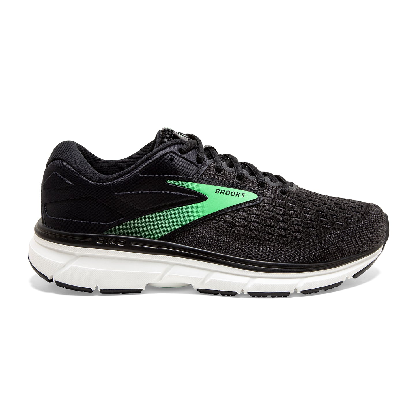 Women's Dyad 11 Running Shoe - Black/Ebony/Green - Extra Wide (2E)