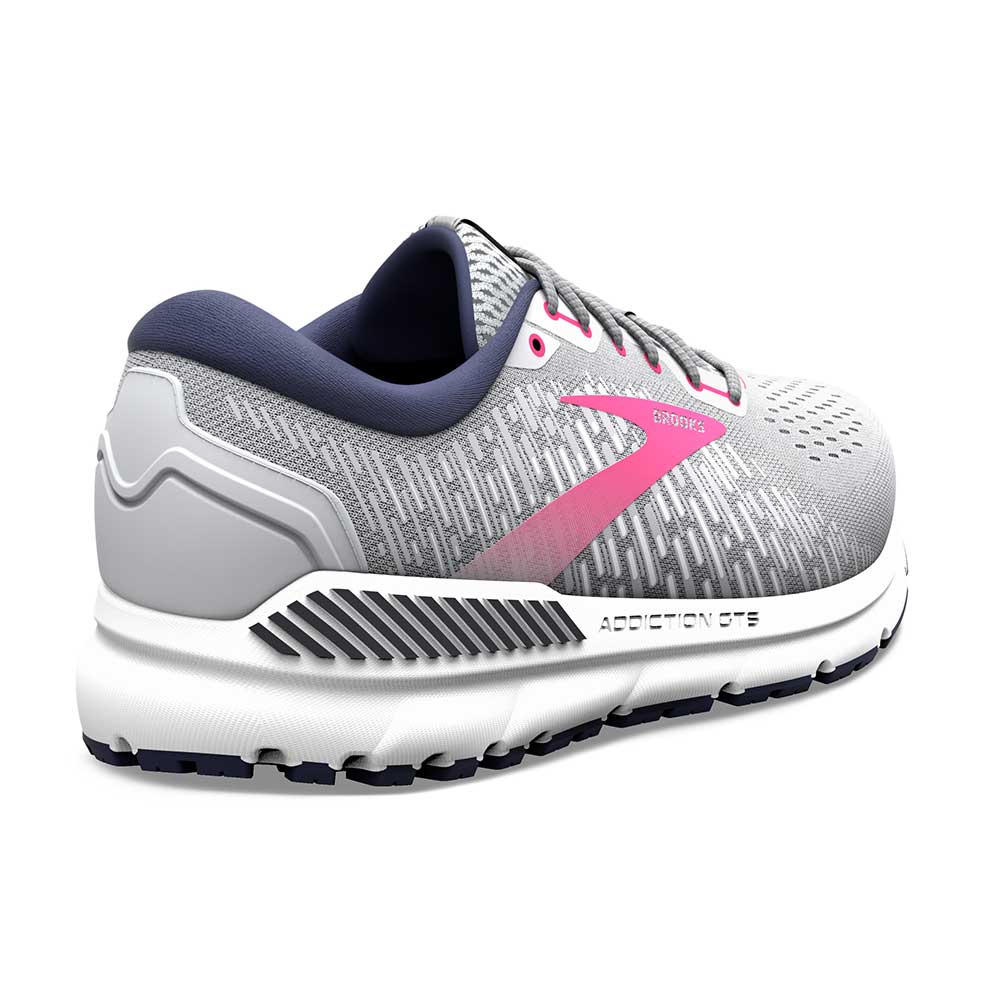 Women's Addiction GTS 15 Running Shoe  - Oyster/Peacoat/Lilac Rose - Wide (D)