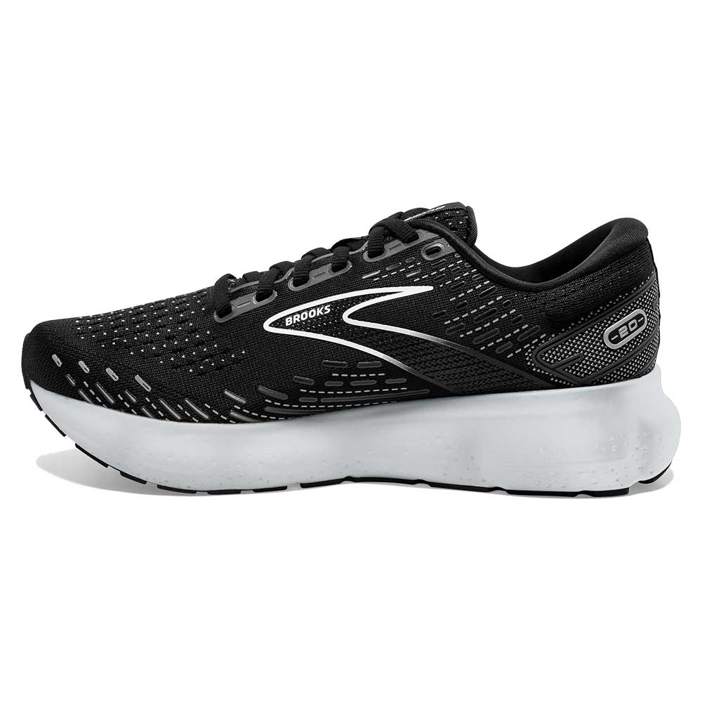 Women's Glycerin 20 Running Shoe - Black/White/Alloy - Wide (D)