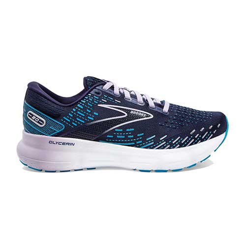 Women's Glycerin 20 Running Shoe - Peacoat/Ocean/Pastel Lilac - Narrow (2A)