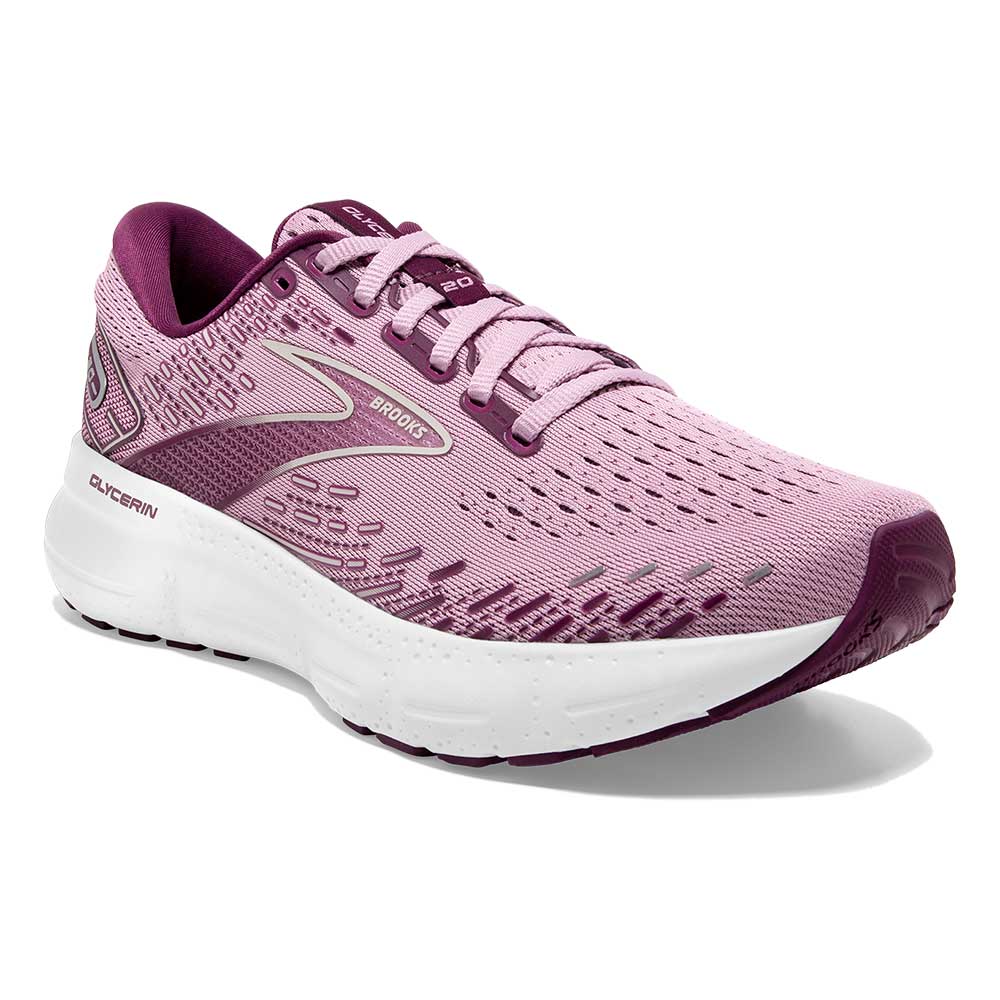 Women's Glycerin 20 Running Shoe - Mauve/Grape Wine/Grey - Regular (B)