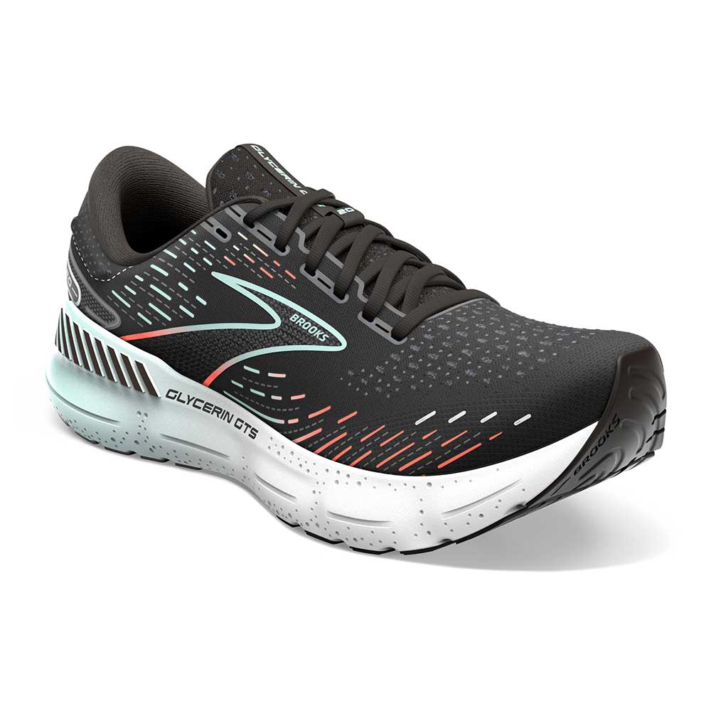 Women's Glycerin GTS 20 Running Shoe - Black/Red/Opal - Regular (B)