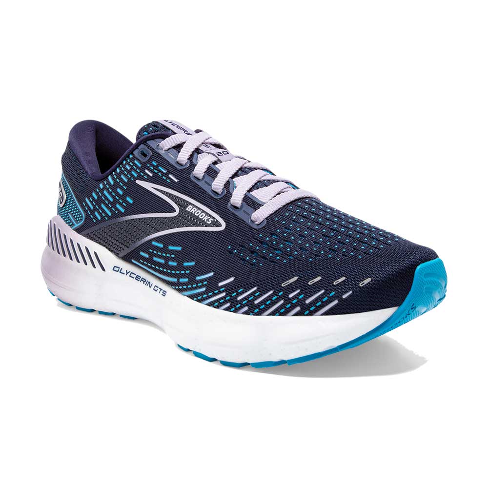 Women's Glycerin GTS 20 Running Shoe- Peacoat/Ocean/Pastel Lilac - Regular (B)