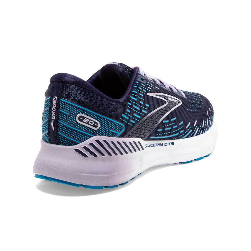 Women's Glycerin GTS 20 Running Shoe- Peacoat/Ocean/Pastel Lilac - Regular (B)