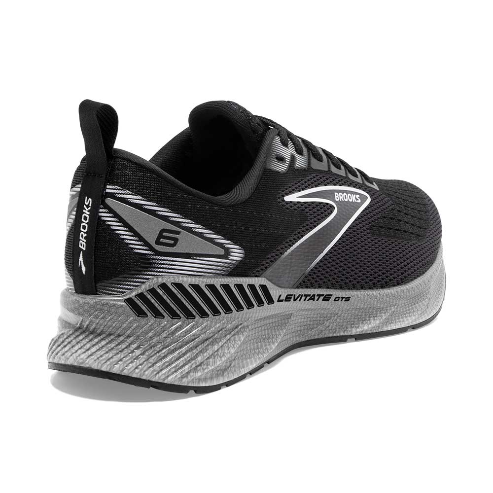 Women's Levitate GTS 6 Running Shoe- Black/Ebony/White- Regular (B)