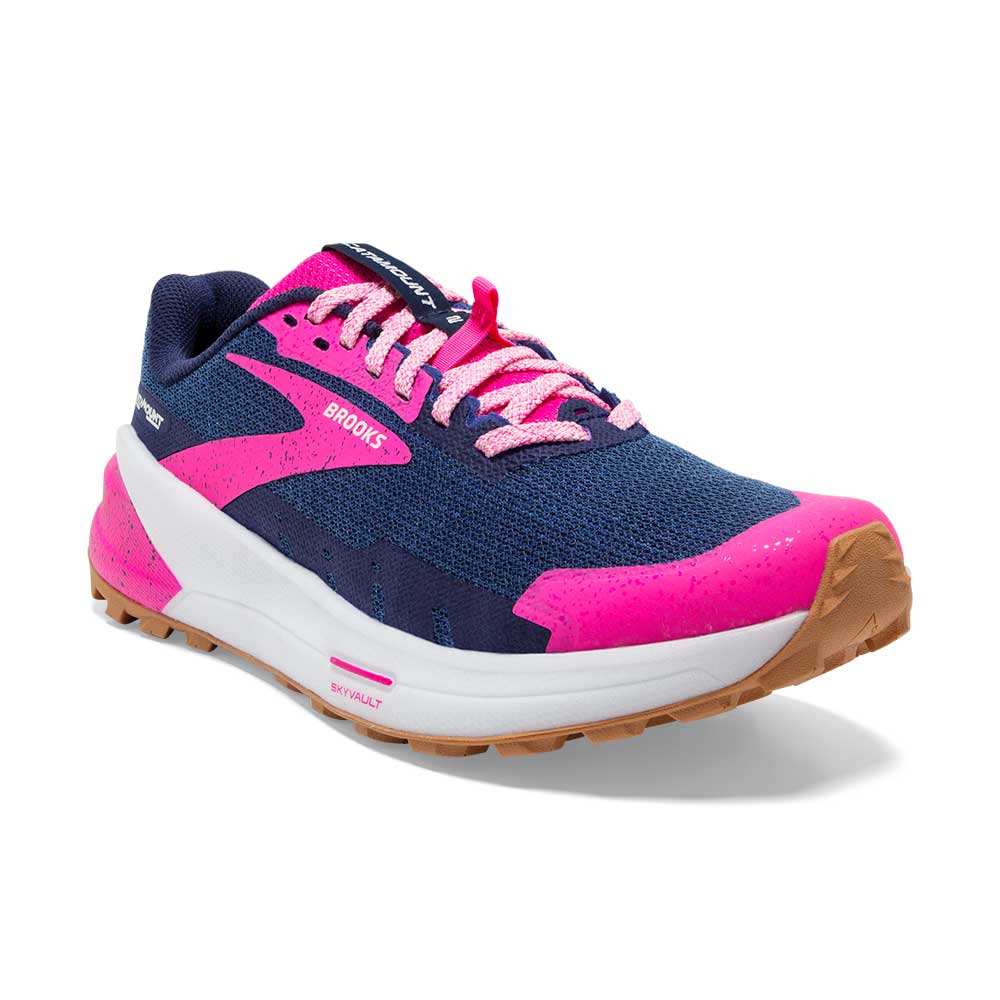 Women's Catamount 2 Trail Running Shoe- Peacoat/Pink/Biscuit- Regular (B)