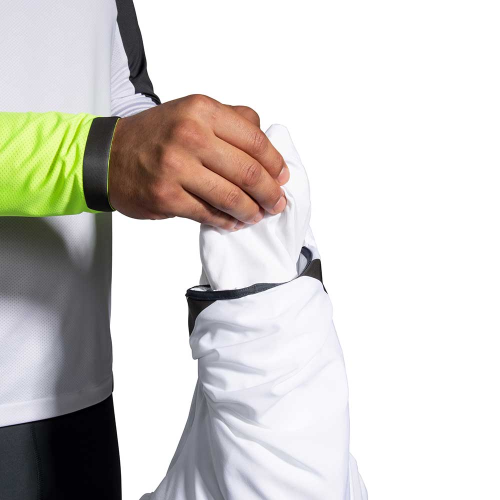 Men's Run Visible Convertible Jacket - White/Asphalt/Nightlife