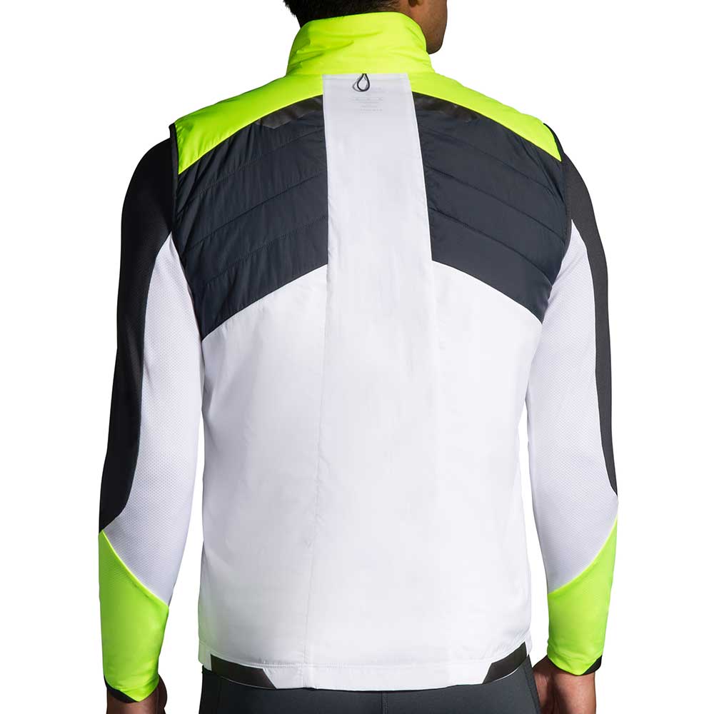 Men's Run Visible Insulated Vest - White/Asphalt/Nightlife