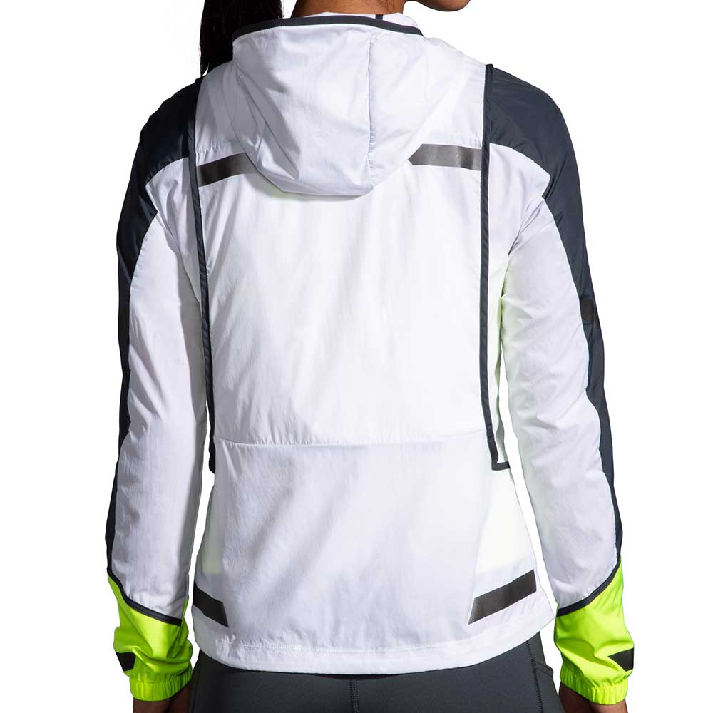 Women's Run Visible Convertible Jacket - White/Asphalt/Nightlife