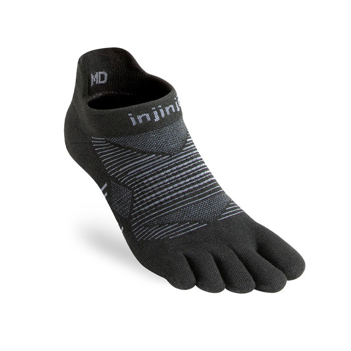 Unisex Run Lightweight No Show Coolmax Socks - Noir