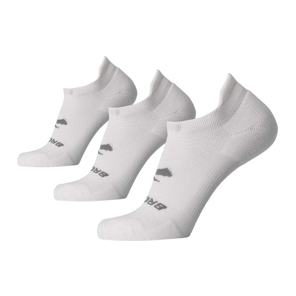 Unisex Run-In No Show 3-Pack - White