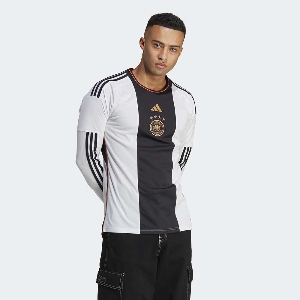 Men's Germany 2022 Home Long Sleeve Jersey - White
