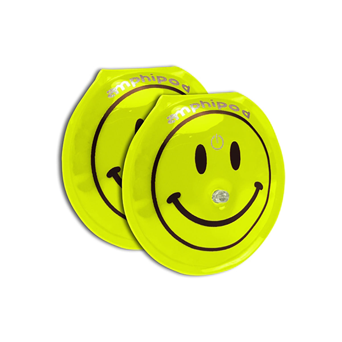 Flash Smiley LED Twin Pack Lights - Yellow