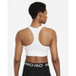 Women's Nike Swoosh Longline Bra Med Padded - White/Black
