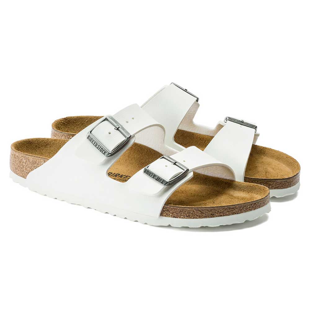 Arizona Birko Flor Sandal- White- Medium/Narrow